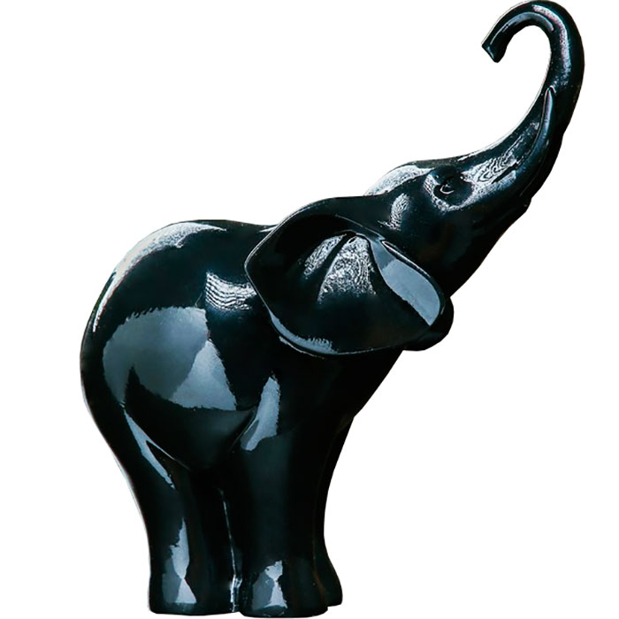 Статуэтка Слон (чёрный), 18 см