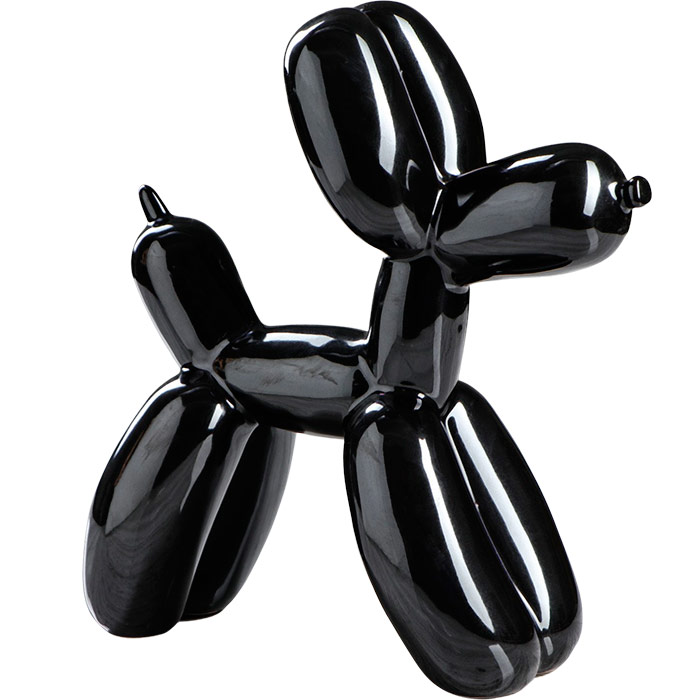 Статуэтка Воздушная собака, черная, 24 см