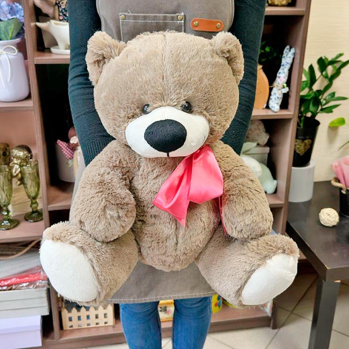 Мягкая игрушка Медведь Паша, цвет коричневый, 38 см